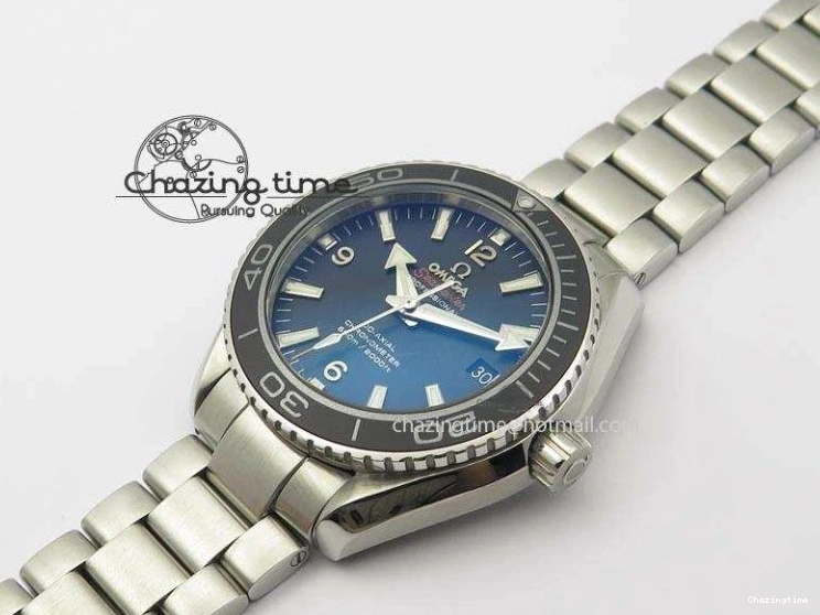 0507 Planet Ocean SS Bp Maker 45mm Black Bezel On SS Bracelet A OnTrend 8218